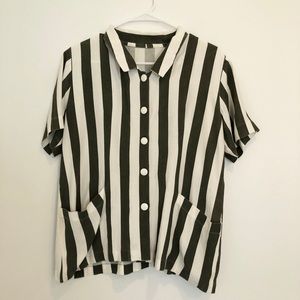 Asos striped blouse medium
